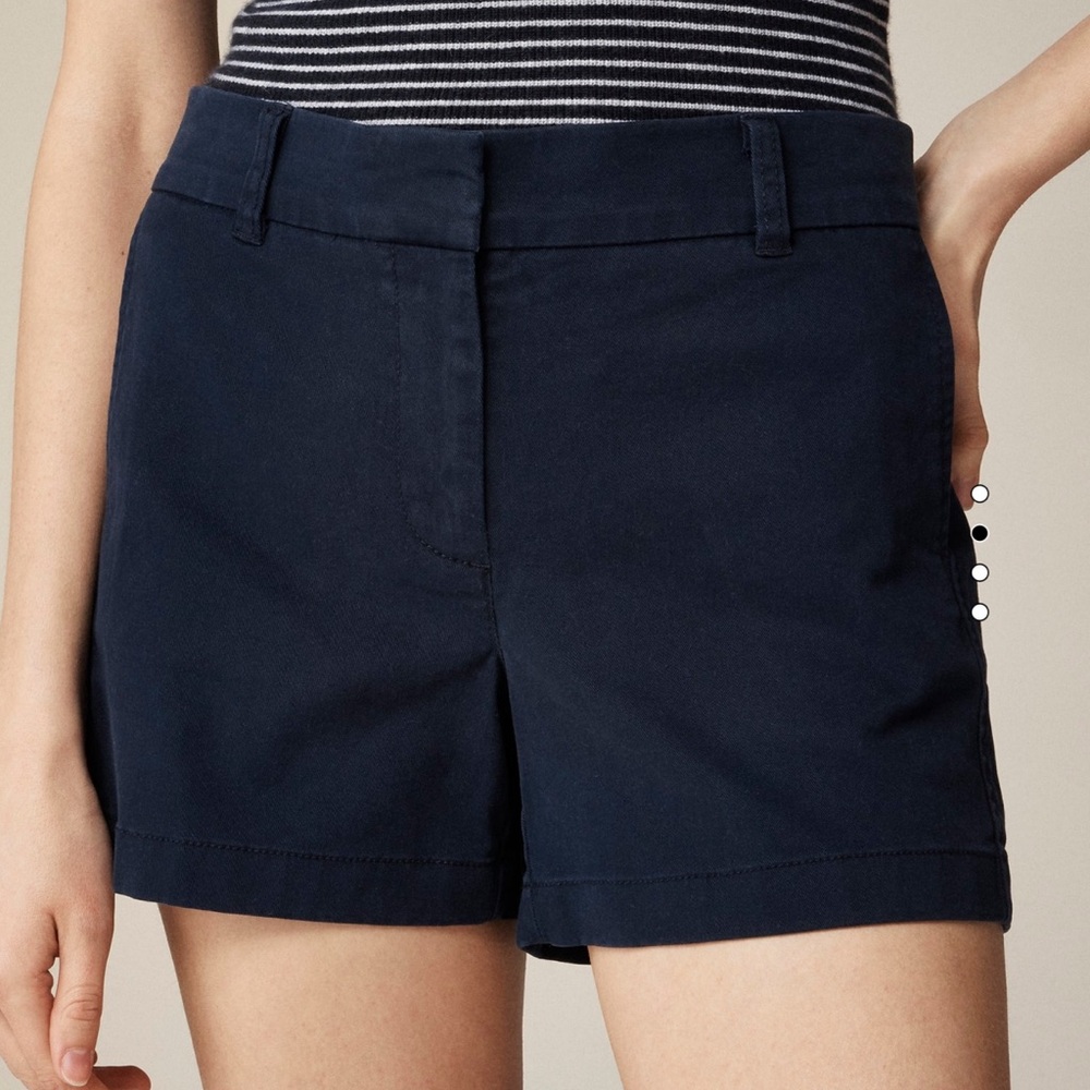 J. Crew 4” Stretch Chino Short Navy Blue Size 16 New